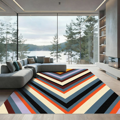 Colorful Chevron Stripes Rug