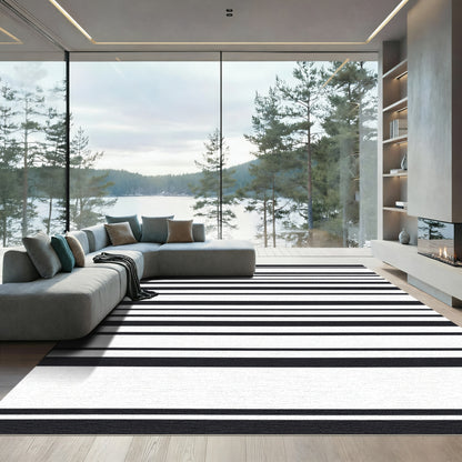 Linear Contrast Horizontal Bands Rug