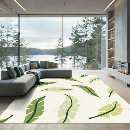 Various Green Banana Leaf Scatter Rug