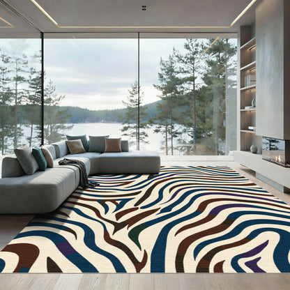 Bold Abstract Animal Stripe Rug