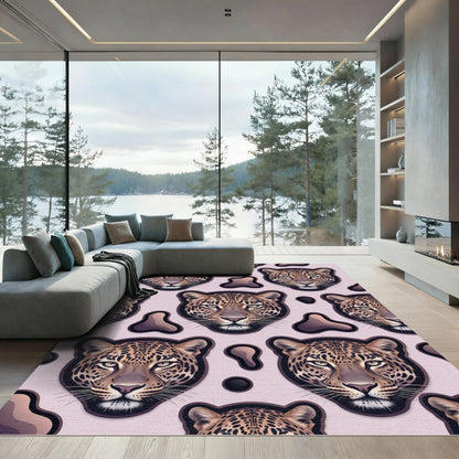 Leopard Head Spots Pattern Rug