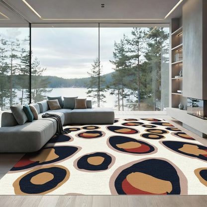 Abstract Leopard Spot Rococo Style Rug