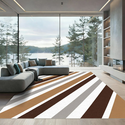 Earthy Tones Angled Stripe Rug