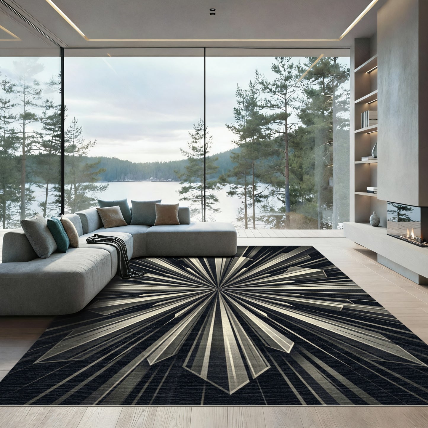 Monochromatic Fanburst Geometric Burst Rug