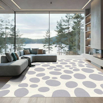 Cloudy Gray Pebble Scatter Rug