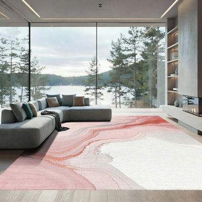 Abstract Layered Fluid Contours Rug