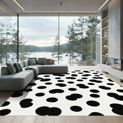 Black White Spotted Dalmatian Rug