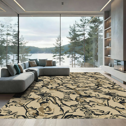 Desert Camouflage Abstract Pattern Rug