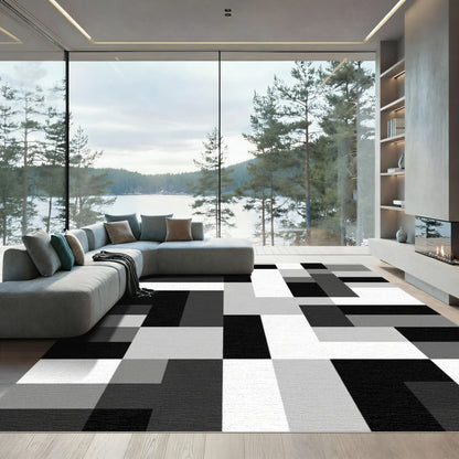 Monochromatic Geometric Blocks Arrangement Rug