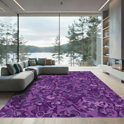 Amethyst Swirl Art Nouveau Rug