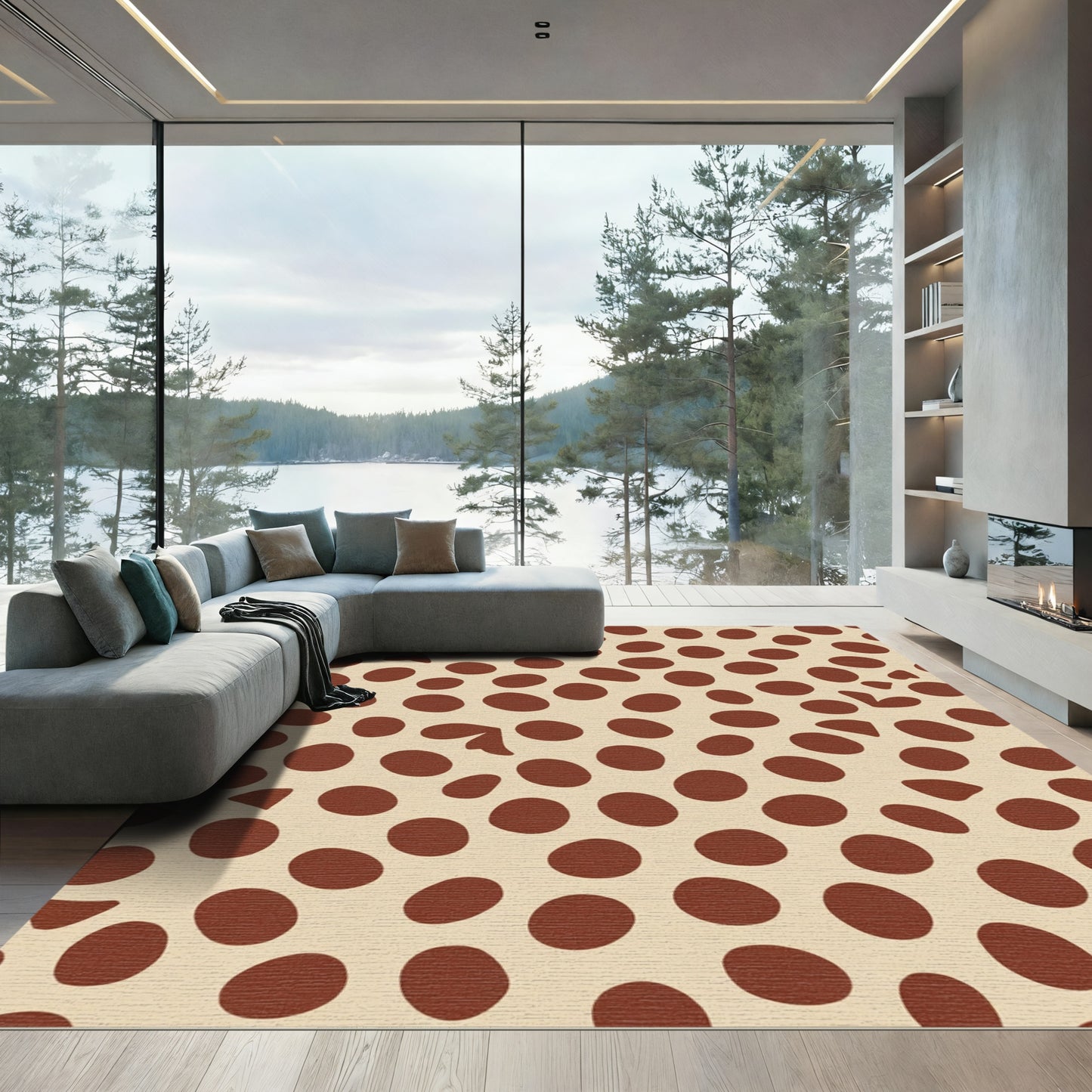 Caramel Speckle Irregular Shape Rug