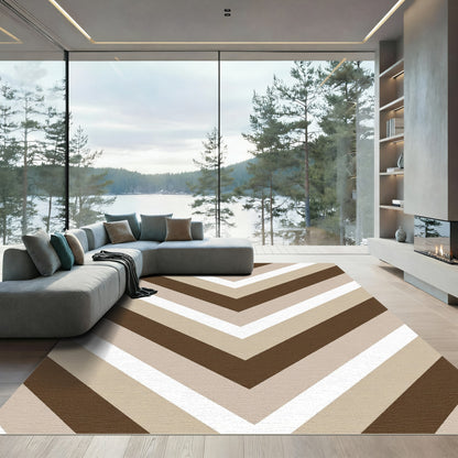 Earth Tones Chevron Stripes Rug