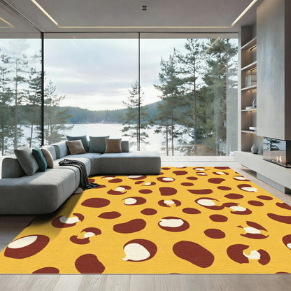 Amber Brown Spots Scattered Rug