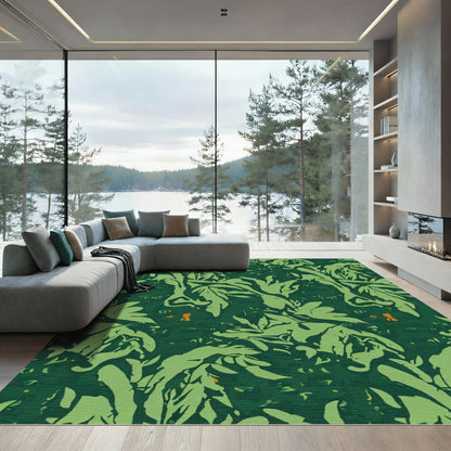 Deep Forest Botanical Art Rug