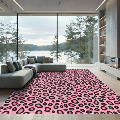 Pink Leopard Spot Spotting Rug