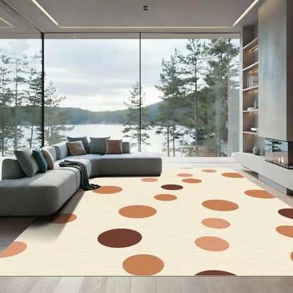 Earthy Speckled Circles Rug