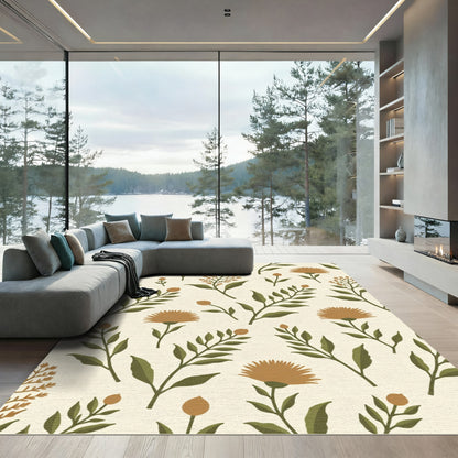 Earthy Floral Branch Medley Rug