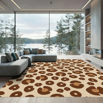 Brown Leopard Spot Organic Rug