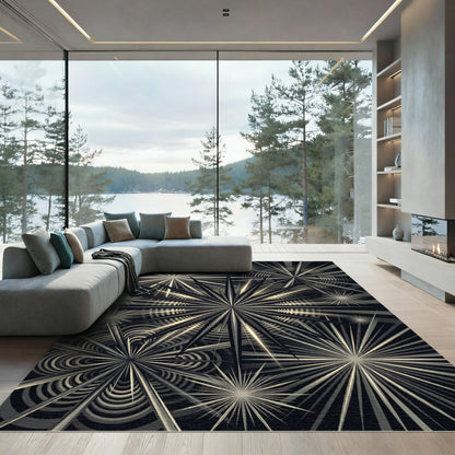 Starburst Explosion Radiating Spikes Rug