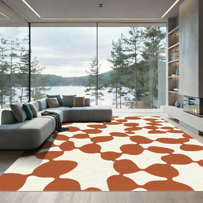 Terracotta Orb Organic Composition Rug
