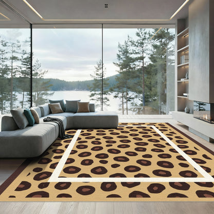 Bold Leopard Spot Border Rug