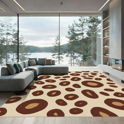 Chic Leopard Spots Contemporary Rug