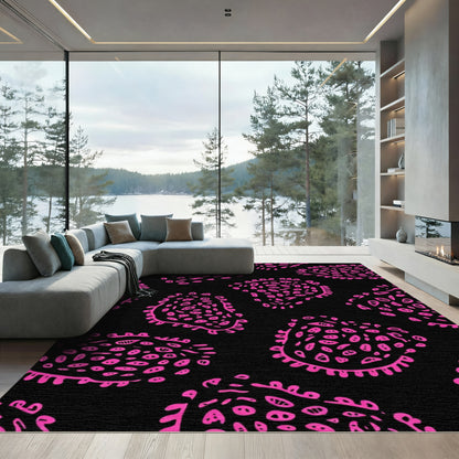 Hot Pink Paisley Cellscape Repeat Rug