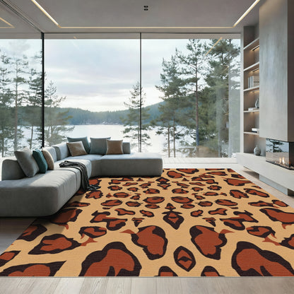 Brown Tan Leopard Spot Harmony Rug