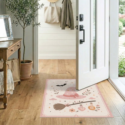 Pink Witch Hat Kids Area Rug