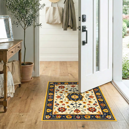 Vibrant Multi-Color Floral Medallion Area Rug