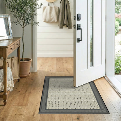 Black White Geometric No. 75 Area Rug