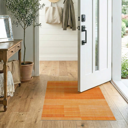 Geometric Modern Orange Gradient Geometric Area Rug