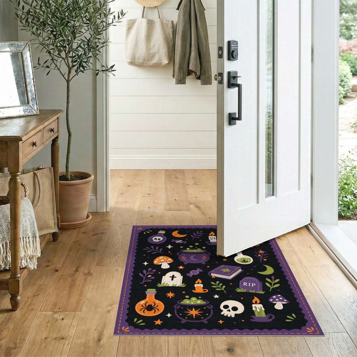 Spooky Halloween Icons Kids Area Rug