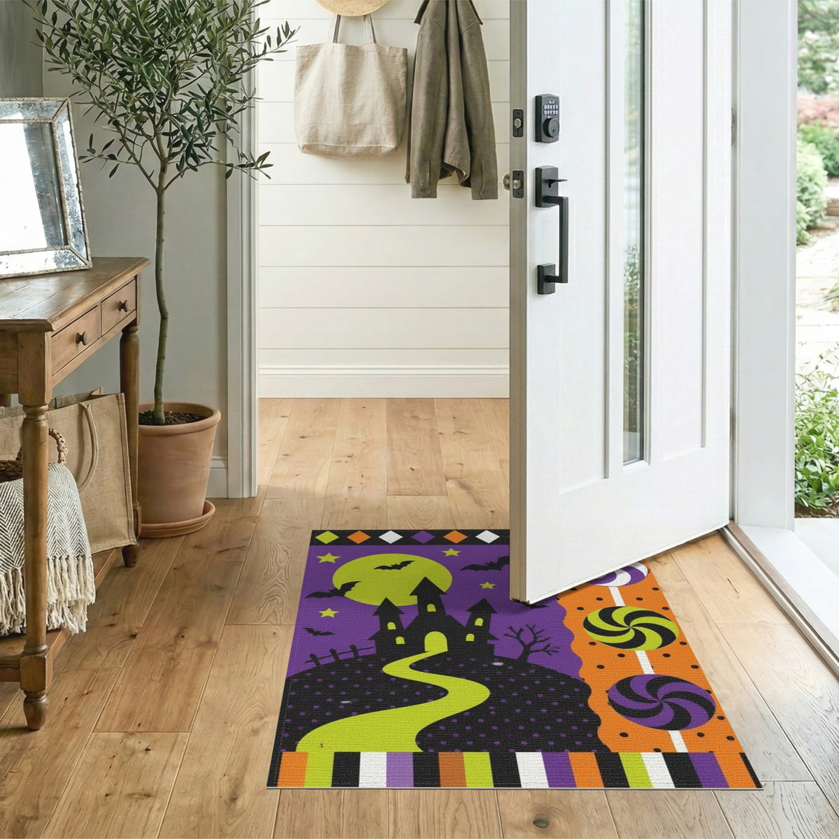 Halloween Castle Kids Washable Area Rug