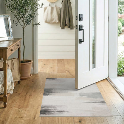 Grey Abstract Area Grey Abstract Brushstroke Area Rug