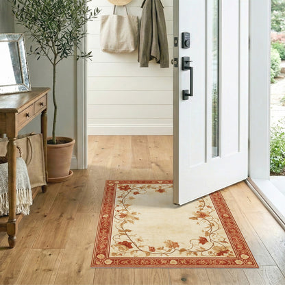 Red Floral Vintage No. 14 Area Rug