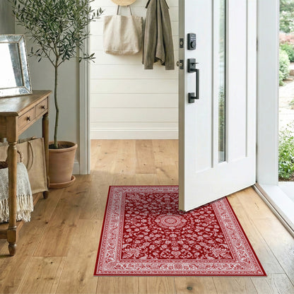 Red Persian Floral No. 7 Area Rug