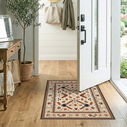 Orange Heritage Tribal Southwestern Area Rug