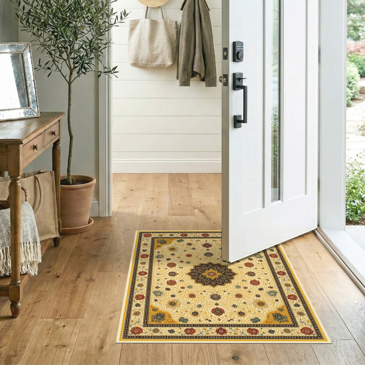 Traditional Persian Multi-color and Patterns Traditional Persian Floral Medallion Area Rug