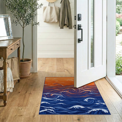 Swirling Ocean Wave Area Rug