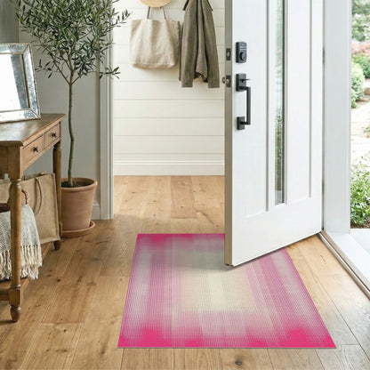 Pink Ombre Dot Geometric Area Rug