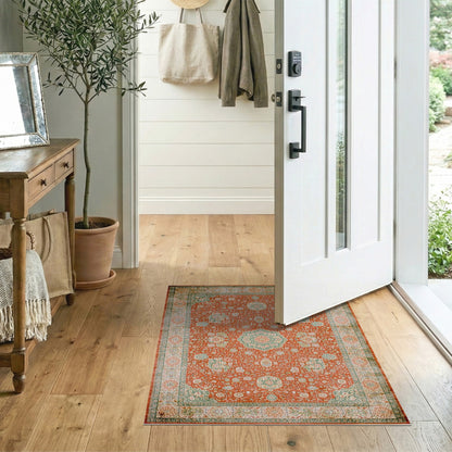 Red Traditional Persian Floral No. 6 Area Rug