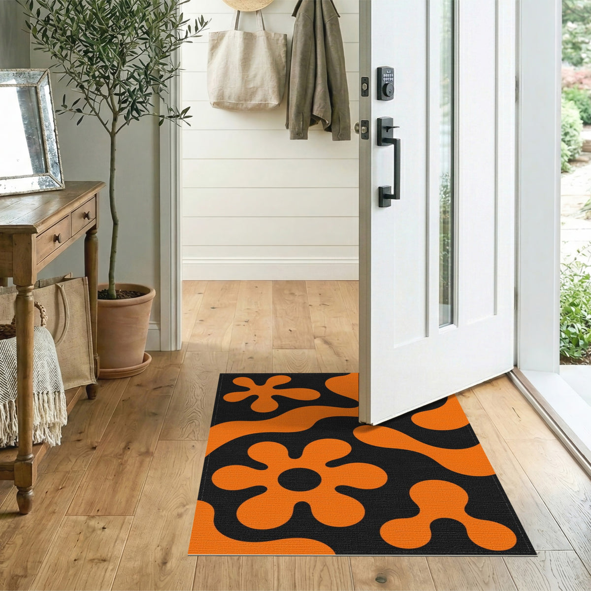 Orange Abstract Area Bold Orange Abstract Area Rug