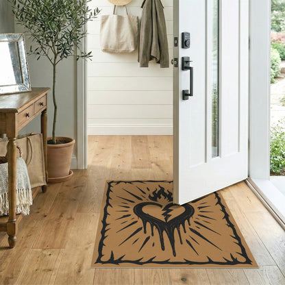 Distressed Broken Heart Area Rug