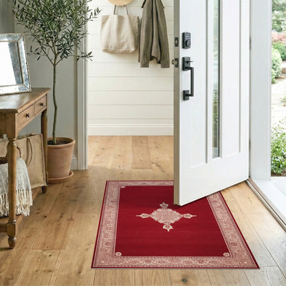 Red Persian Medallion Area Rug