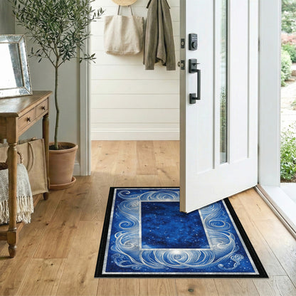 Celestial Swirl Blue Area Rug