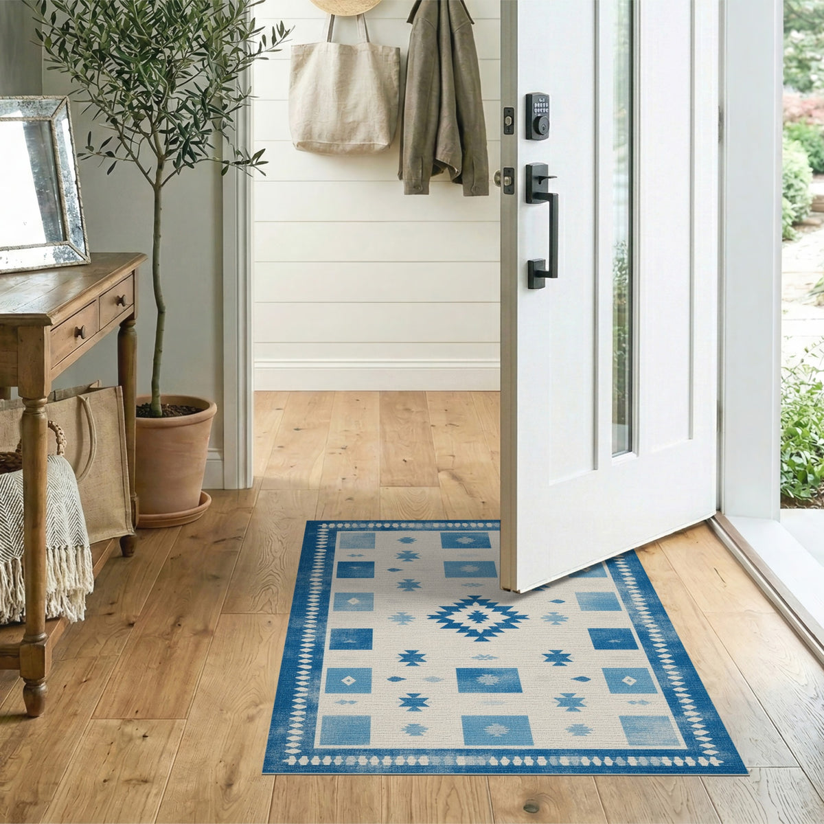 Blue Heritage Tribal Area Rug