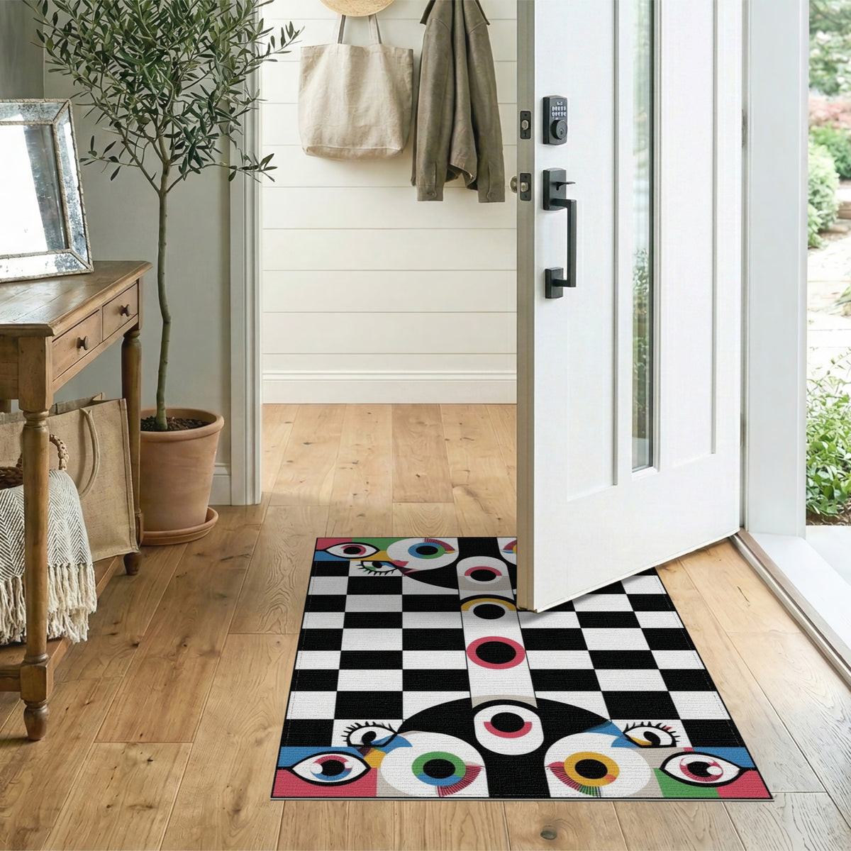 Vibrant Eye Geometric Area Rug