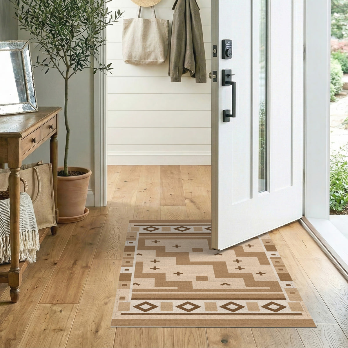 Southwestern Geometric Brown No. 2 Area Rug
