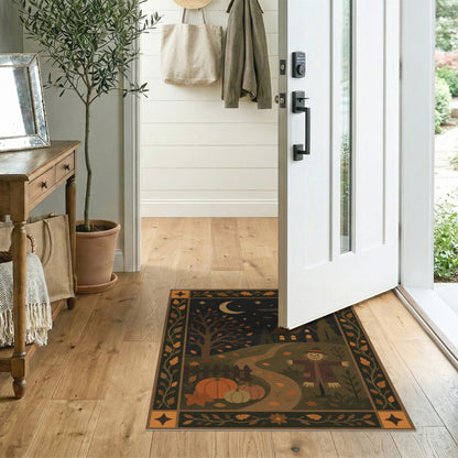 Autumn Scarecrow Washable Area Rug